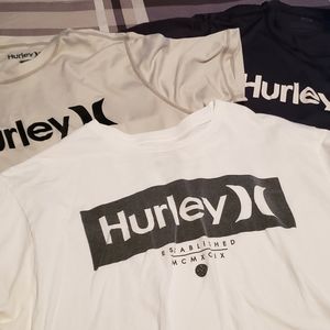 3 hurley t shirts